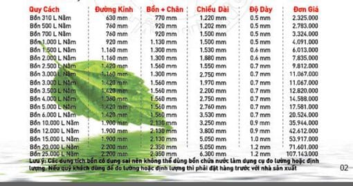 Bồn nước inox SUS 304 Hwata loại ngang - Ảnh 3