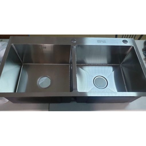 Chậu rửa inox Hwata 2 hộc vuống BDV2 - Ảnh 1