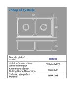 Chậu rửa chén inox Toàn Mỹ TM S82 - Ảnh 2