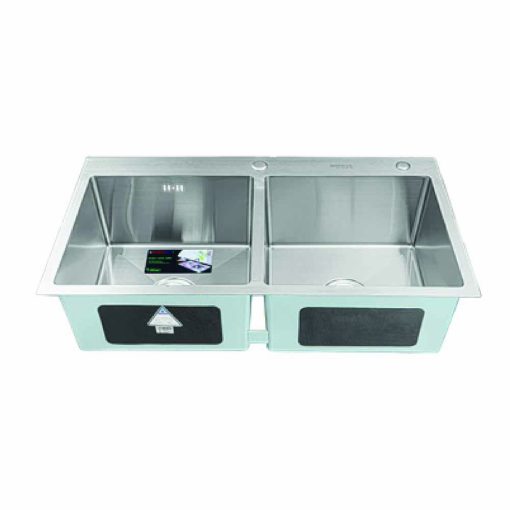 Chậu inox Toàn Mỹ 2 hộc vuông cân - TM HM.X.2C.82.2.2 - Ảnh 1