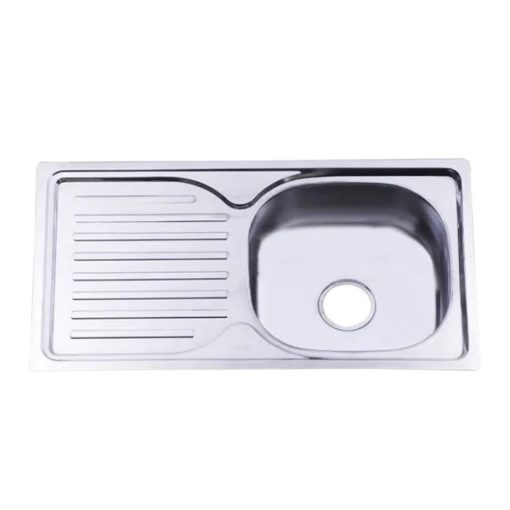 Chậu rửa inox Hwata một hộc cánh nhỏ B1 - Ảnh 1