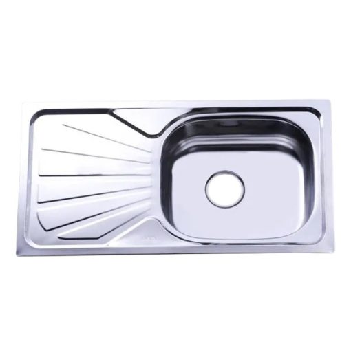 Chậu rửa inox Hwata một hộc cánh lớn B3 - Ảnh 1