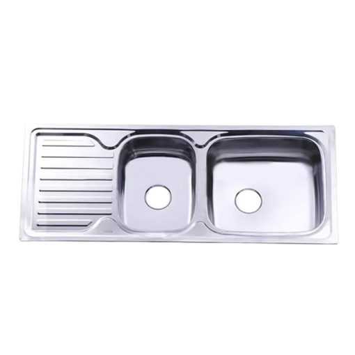 7090 Chậu rửa inox Hwata hai hộc một cánh lớn BDC1 - Ảnh 1